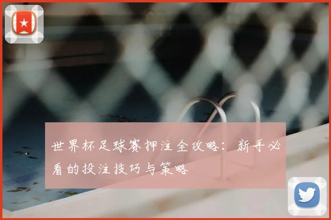 世界杯足球赛押注全攻略:新手必看的投注技巧与策略